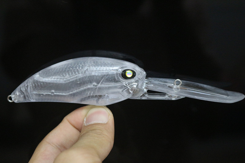10 unpainted Deep Diving Crankbait lure Blanks USA Shipped With Eyes Included.