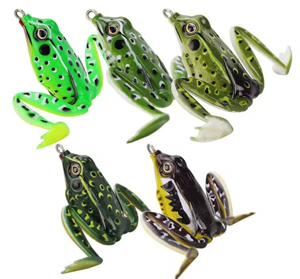 Shelt's 5 Pcs Fishing Realistic Hollow Frogs - $17.99 